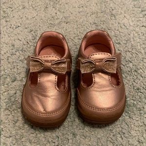 Stride rite Mary Janes rose gold